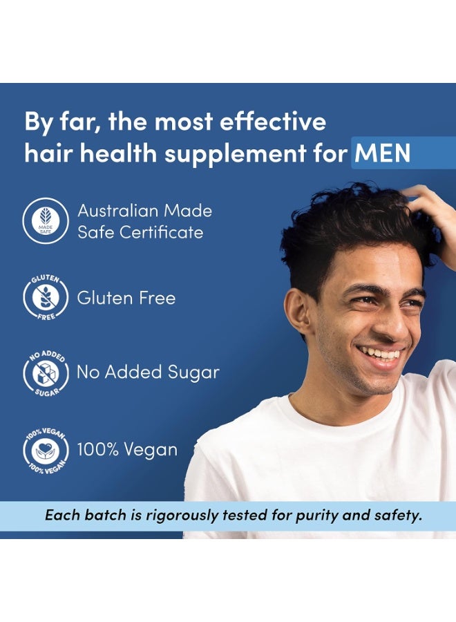 Man Matters Biotin Hair Gummies | 120 Days Pack | No Added Sugar | Enriched with Biotin Vitamin A, C, E & Zinc | Keeps Hair Healthy & Strong |100% Vegetarian - Image 4